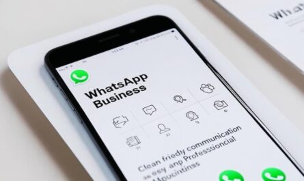 Image of mobile phone displaying WhatsApp Business App
