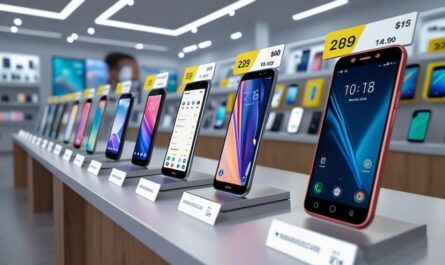 Image showcasing a variety of cheap mobile phones similar to iPhone